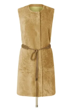 Leather Jackets<WERNER CHRIST Aisha: Reversible Waistcoat With Belt Fresh Lime