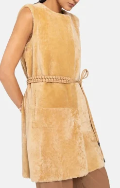 Leather Jackets<WERNER CHRIST Aisha: Reversible Waistcoat With Belt Fresh Lime