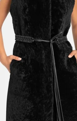 Leather Jackets<WERNER CHRIST Aisha: Reversible Waistcoat With Belt Black