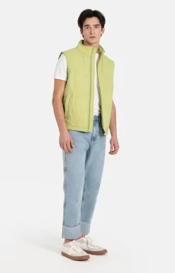 Leather Jackets<WERNER CHRIST Alberto K: Quilted Waistcoat Fresh Lime
