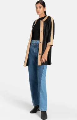 Leather Jackets<WERNER CHRIST Alexandra Kp: Light Leather Coat Black