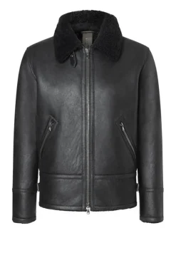 Lambskin Jackets<WERNER CHRIST Alim: Grained Pilot Jacket Crafted In Lambski Black