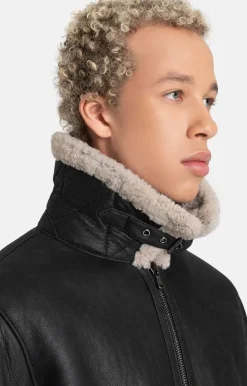 Lambskin Jackets<WERNER CHRIST Alim: Pilot Jacket Crafted In Lambskin Anthracite