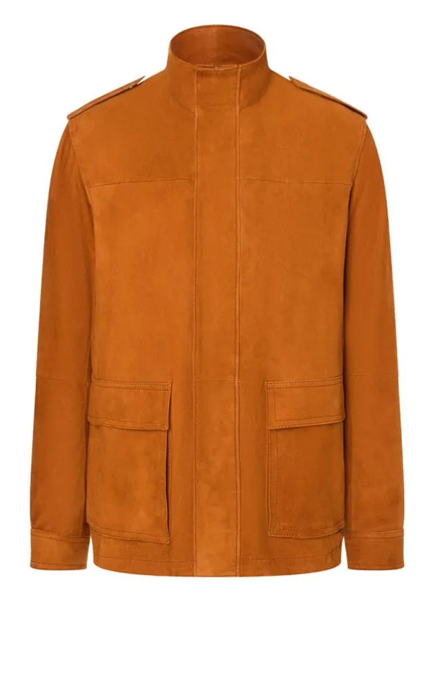 Leather Jackets<WERNER CHRIST August: Sporty Jacket With Field Character Cognac