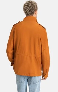 Leather Jackets<WERNER CHRIST August: Sporty Jacket With Field Character Cognac