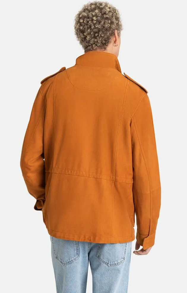 Leather Jackets<WERNER CHRIST August: Sporty Jacket With Field Character Cognac