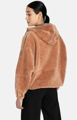 Lambskin Jackets<WERNER CHRIST Augusta: Oversized Blouson Dusty Rose