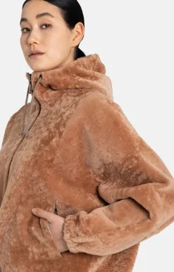 Lambskin Jackets<WERNER CHRIST Augusta: Oversized Blouson Dusty Rose