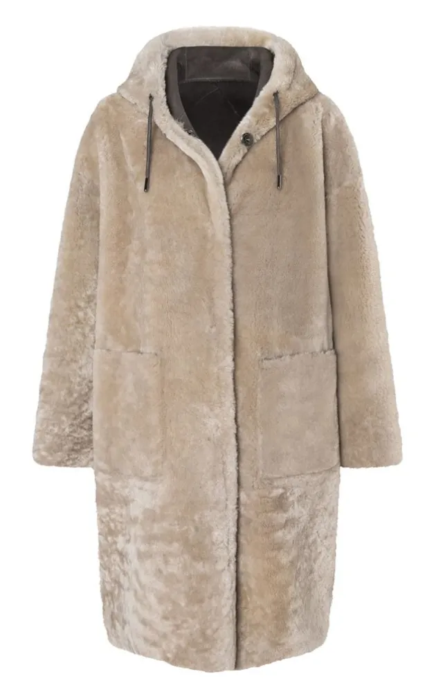 Lambskin Jackets<WERNER CHRIST Aya: Casual, Comfortable Parka Style Stone