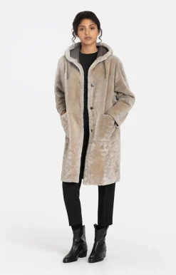 Lambskin Jackets<WERNER CHRIST Aya: Casual, Comfortable Parka Style Stone