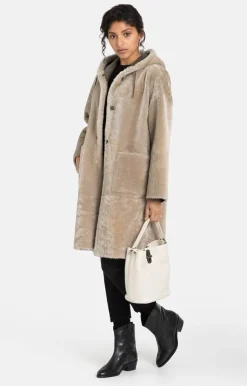 Lambskin Jackets<WERNER CHRIST Aya: Casual, Comfortable Parka Style Stone