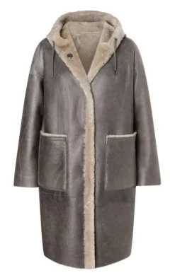 Lambskin Jackets<WERNER CHRIST Aya: Casual, Comfortable Parka Style Stone
