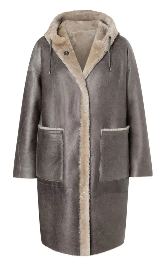 Lambskin Jackets<WERNER CHRIST Aya: Casual, Comfortable Parka Style Stone