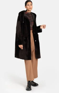 Lambskin Jackets<WERNER CHRIST Aya: Casual, Comfortable Parka Style Chocolate