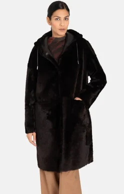 Lambskin Jackets<WERNER CHRIST Aya: Casual, Comfortable Parka Style Chocolate