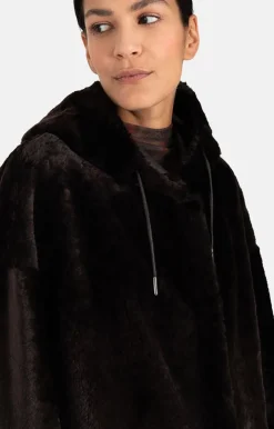 Lambskin Jackets<WERNER CHRIST Aya: Casual, Comfortable Parka Style Chocolate