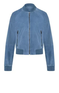 Leather Jackets<WERNER CHRIST Babsi: College Blouson With Deep Sleeve Jeans Blue