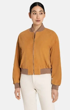 Leather Jackets<WERNER CHRIST Babsi: College Blouson With Deep Sleeve Vanille