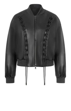 Leather Jackets<WERNER CHRIST Bailey: Leather Blouson In College Style Black