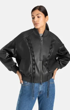 Leather Jackets<WERNER CHRIST Bailey: Leather Blouson In College Style Black