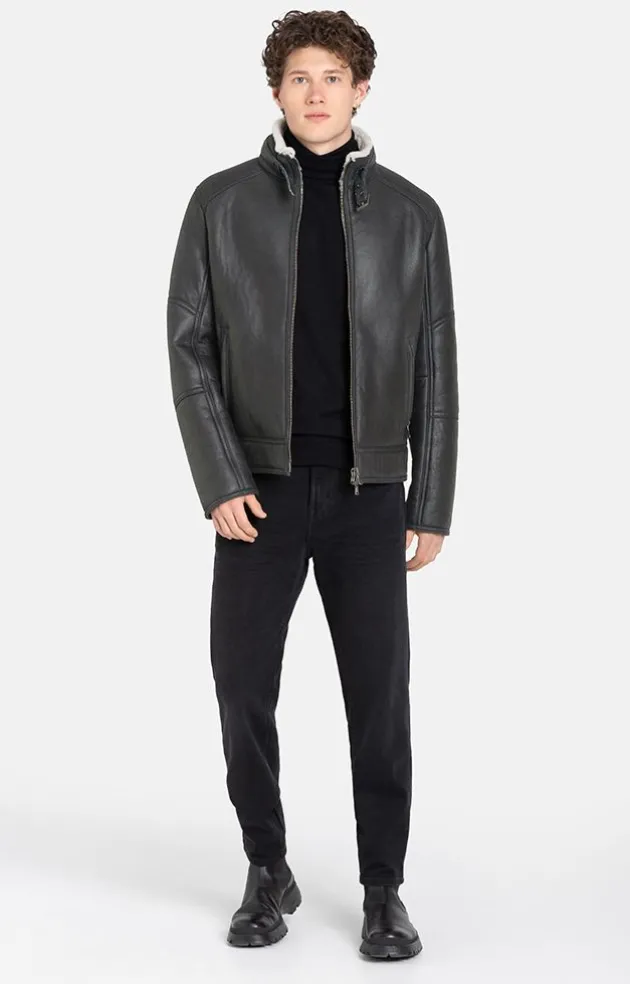 Lambskin Jackets<WERNER CHRIST Basti: Short Jacket In Lambskin Black