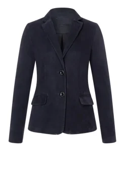 Leather Jackets<WERNER CHRIST Beata: Blazer With Signature Buttons Navy