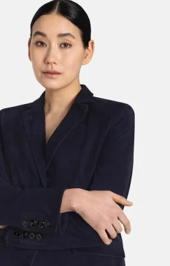 Leather Jackets<WERNER CHRIST Beata: Blazer With Signature Buttons Navy