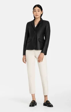 Leather Jackets<WERNER CHRIST Beata: Blazer With Signature Buttons Black