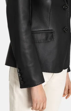 Leather Jackets<WERNER CHRIST Beata: Blazer With Signature Buttons Black