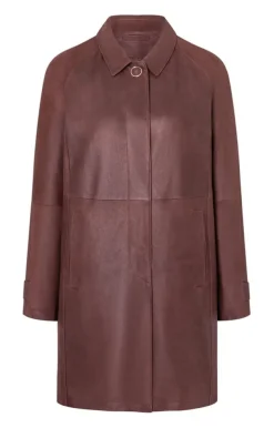 Leather Jackets<WERNER CHRIST Belinda: Light Short Coat Bordeaux