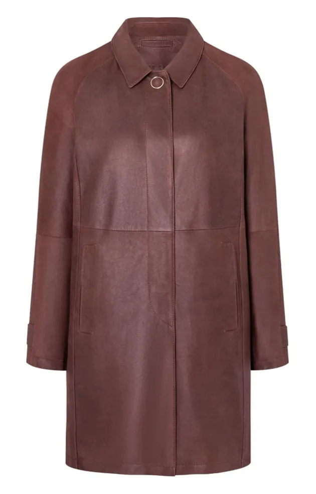 Leather Jackets<WERNER CHRIST Belinda: Light Short Coat Bordeaux