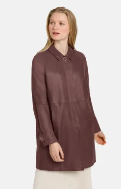 Leather Jackets<WERNER CHRIST Belinda: Light Short Coat Bordeaux