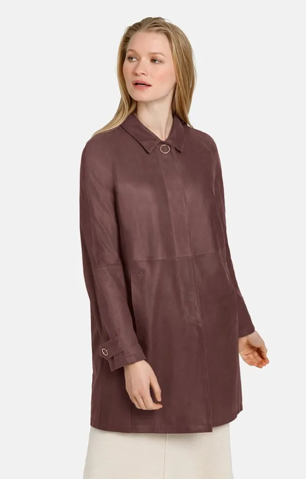 Leather Jackets<WERNER CHRIST Belinda: Light Short Coat Bordeaux