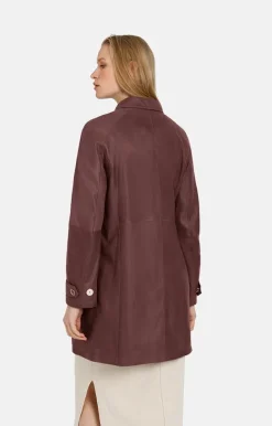 Leather Jackets<WERNER CHRIST Belinda: Light Short Coat Bordeaux