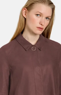 Leather Jackets<WERNER CHRIST Belinda: Light Short Coat Bordeaux