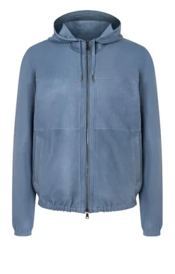 Leather Jackets<WERNER CHRIST Bene: Ultra-Lightweight Hooded Jacket Jeans Blue