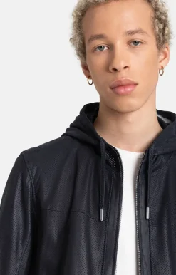 Leather Jackets<WERNER CHRIST Bene: Ultra-Lightweight Hooded Jacket Navy