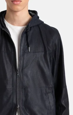 Leather Jackets<WERNER CHRIST Bene: Ultra-Lightweight Hooded Jacket Navy