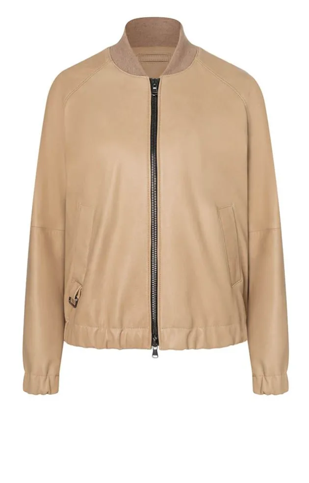 Leather Jackets<WERNER CHRIST Bianca: Blouson In College Style Natur