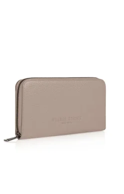 Accessoires<WERNER CHRIST Billfold Zip: Wallet Crafted In Calfskin Beige
