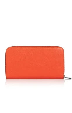 Accessoires<WERNER CHRIST Billfold Zip: Wallet Crafted In Calfskin Orange