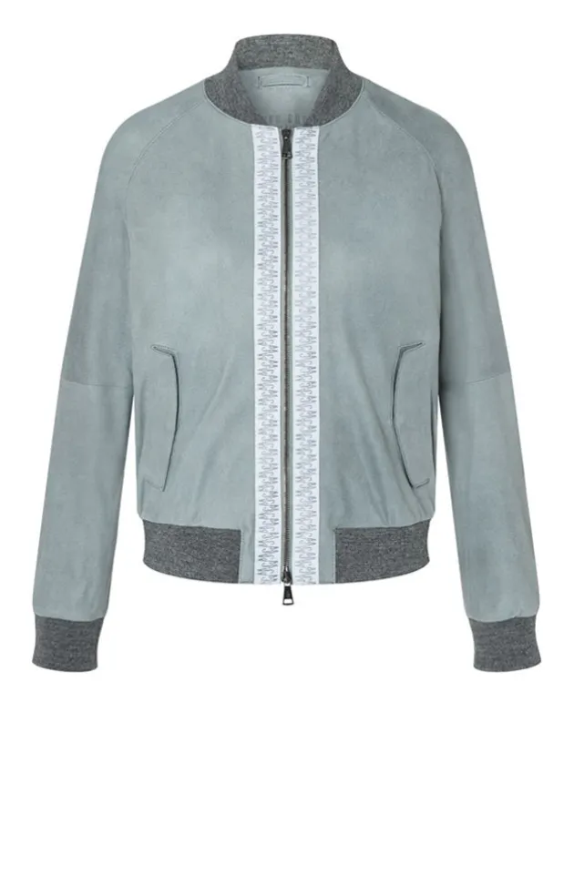 Leather Jackets<WERNER CHRIST Bonnie T: Blouson With Decorative Band Salvia