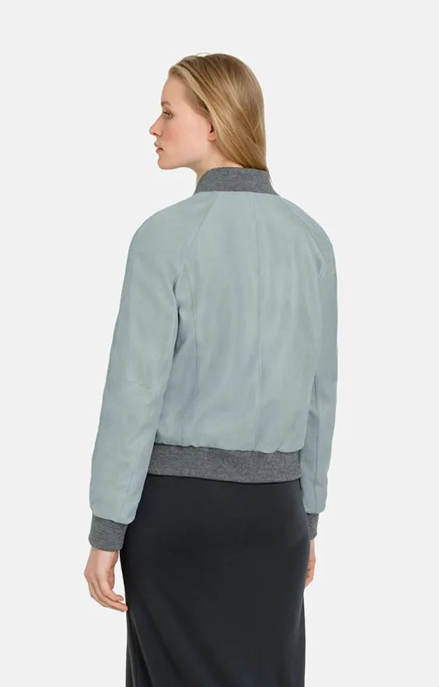 Leather Jackets<WERNER CHRIST Bonnie T: Blouson With Decorative Band Salvia