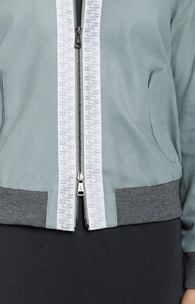 Leather Jackets<WERNER CHRIST Bonnie T: Blouson With Decorative Band Salvia