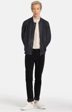 Leather Jackets<WERNER CHRIST Bono: Sporty Blouson In College Style Navy