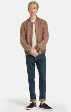 Leather Jackets<WERNER CHRIST Bono: Sporty Blouson In College Style Mocha