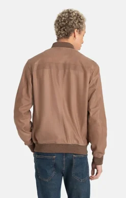 Leather Jackets<WERNER CHRIST Bono: Sporty Blouson In College Style Mocha