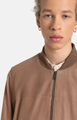 Leather Jackets<WERNER CHRIST Bono: Sporty Blouson In College Style Mocha