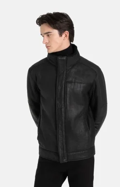 Lambskin Jackets<WERNER CHRIST Brad: Jacket With Metal Details Black