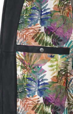 Leather Jackets<WERNER CHRIST Byb': Blouson In Napped Goatskin Suede Navy